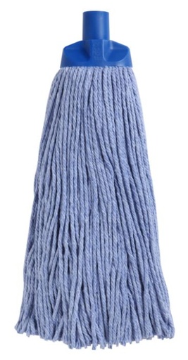 [LMD33206] Cut Cotton Mop Head - Blue, 25mm x 400g / 300mm (12) 