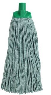 [LMD33207] Cut Cotton Mop Head - Green, 25mm x 400g / 300mm (12)