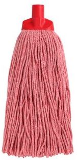[LMD33208] Cut Cotton Mop Head - Red, 25mm x 400g / 300mm (12)
