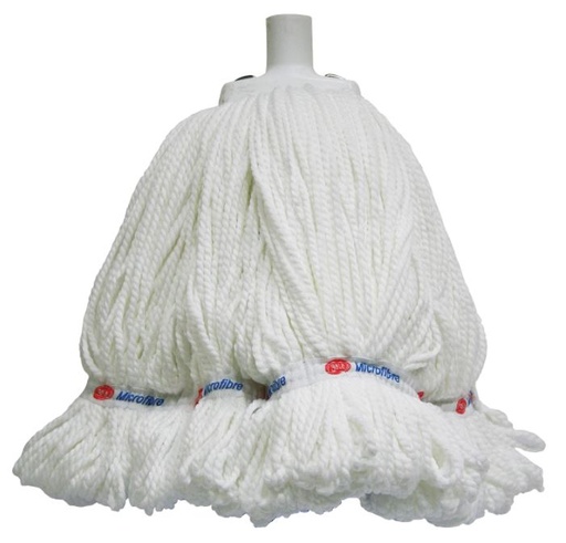 [LMD33210] Looped Microfibre Mop Head - White, 25mm x 400g / 330mm (12)