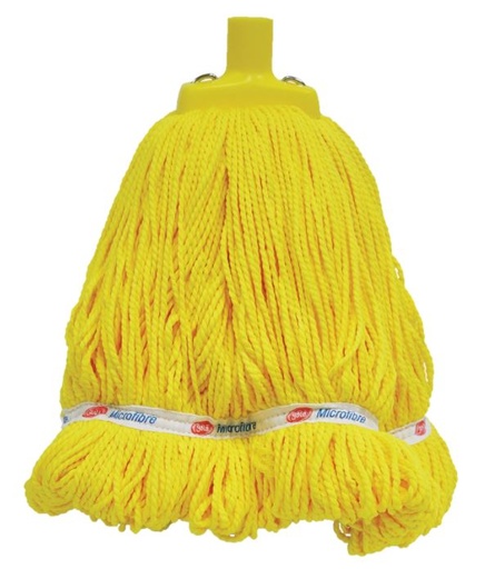 [LMD33214] Looped Microfibre Mop Head - Yellow, 25mm x 400g / 330mm (12)