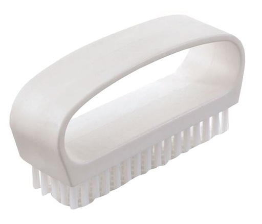 [LMD33535] Bridge Nail Brush - White, Stiff Bristles (6)