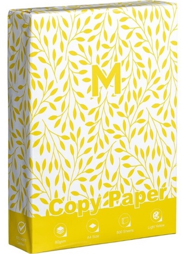 [LMD34721] Office Copy Paper A4 - Pastel Yellow, 80gsm, 500 Sheets, FSC Mix® (5)