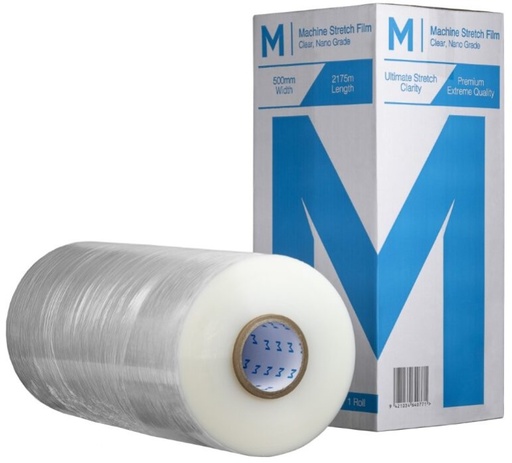 [LMD9180] Cast Machine Stretch Film - Clear, 500mm x 2175m x 15mu (1)