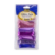 [LMD-3480] Bazic 0.07 Oz (2G) 6 Purple Color Glitter Pack (12)