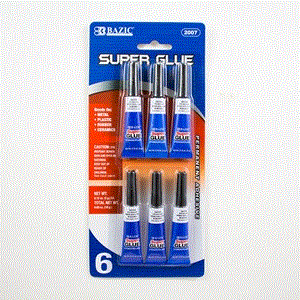 [LMD-2007] Bazic 0.10 Oz (3G) Super Glue (6/Pack) (12)