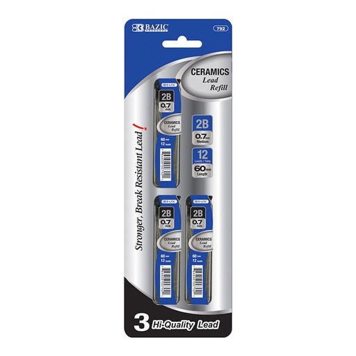 [LMD-792] Bazic 12 Ct. 0.7 Mm Ceramics High-Quality Mechanical Pencil (24)