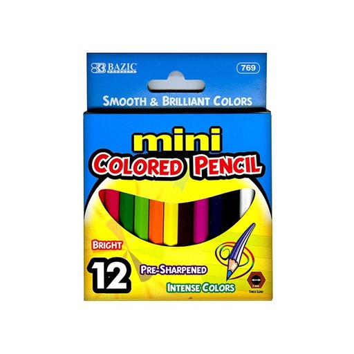 [LMD-769] Bazic 12 Mini Color Pencil (24)