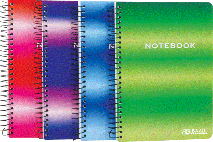 [LMD-546] Bazic 120 Ct. 5" X 7" Personal / Assignment Spiral Notebook (36)