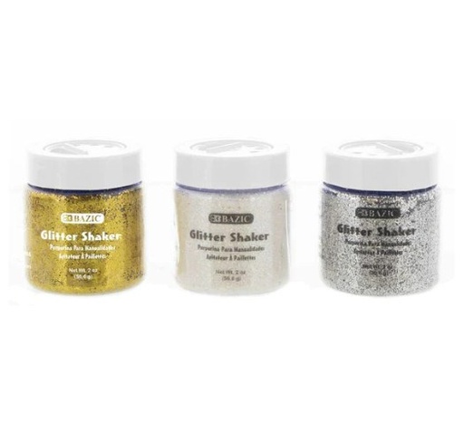 [LMD-3449] Bazic 2 Oz (56.6G) Iridescent/Silver/Gold Color Glitter Shaker (6)