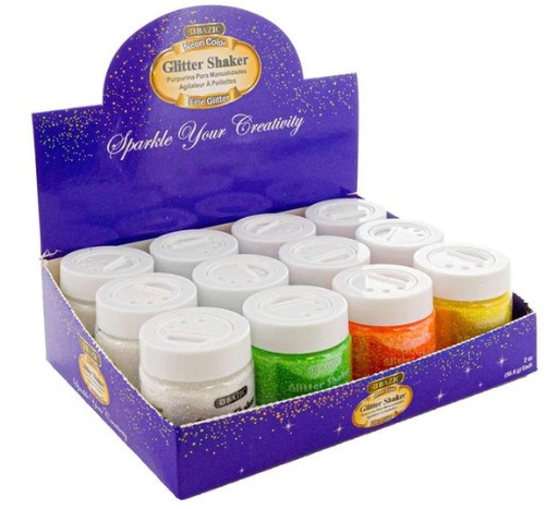 [LMD-3446] Bazic 2 Oz (56.6G) Neon Color Glitter Shaker (6)