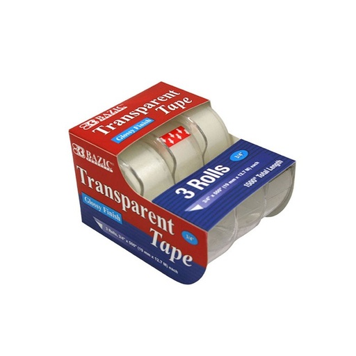 [LMD-905] Bazic 3/4" X 500" Transparent Tape (3/Pack) (24)
