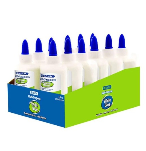 [LMD-2014] Bazic 4 Fl Oz (118 Ml) White Glue (12)