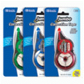[LMD-1630] Bazic 5 Mm X 394" Jumbo Correction Tape W/ Grip (12)