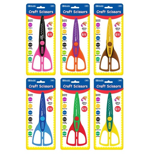 [LMD-4401] Bazic 6 1/2" Paper Shaper Scissor (12)