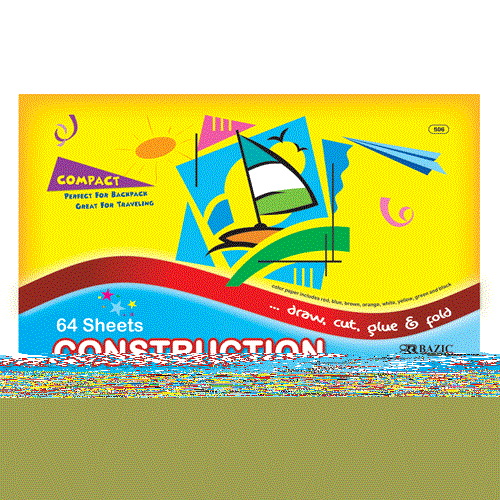 [LMD-506] Bazic 64 Ct. 6" X 9" Mini Construction Paper Pad (48)