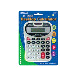 [LMD-3008] Bazic 8-Digit Silver Desktop Calculator W/ Tone (6)