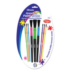 [LMD-3986] Bazic Asst. Size Kid'S Paint Brush Set (9/Pack) (12)