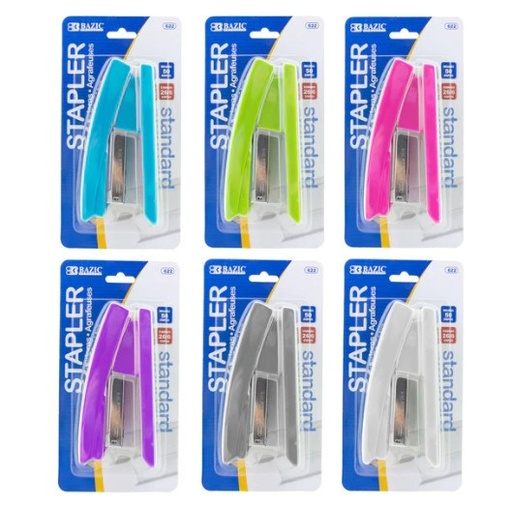 [LMD-622] Bazic Bright Color Standard (26/6) Stapler (24)