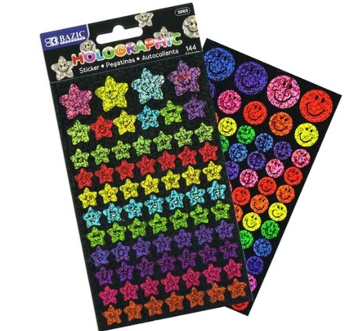 [LMD-3865] Bazic Holographic Reward Sticker (144/Pack) (12)
