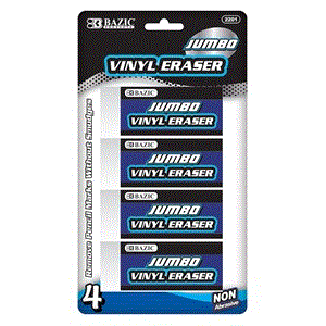 [LMD-2201] Bazic Jumbo Eraser (4/Pack) (12)