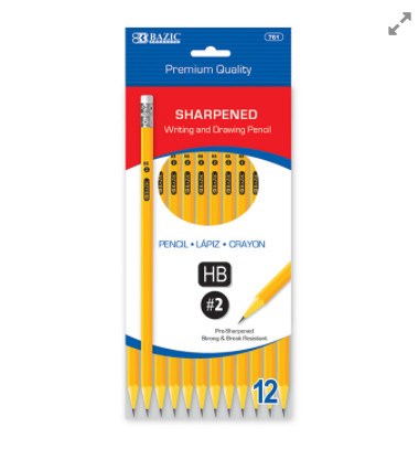 [LMD-761] Bazic Pre-Sharpened #2 Premium Yellow Pencil (12/Pack) (24)