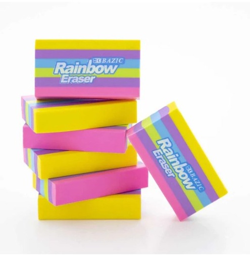 [LMD-2209] Bazic Rainbow Eraser (4/Pack) (24)
