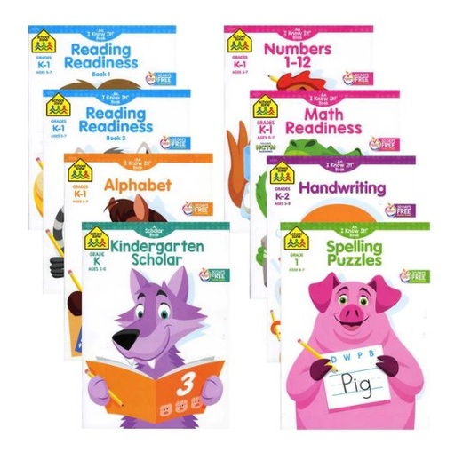 [LMD-6367] Bazic School Zone Assorted Workbooks (24)